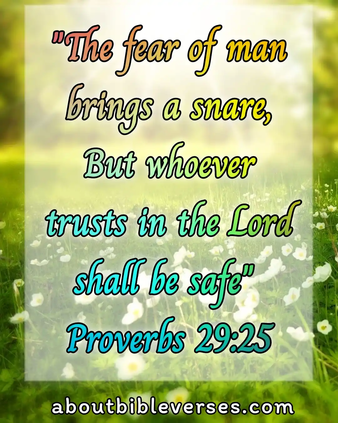 bible verses for protection (Proverbs 29:25)