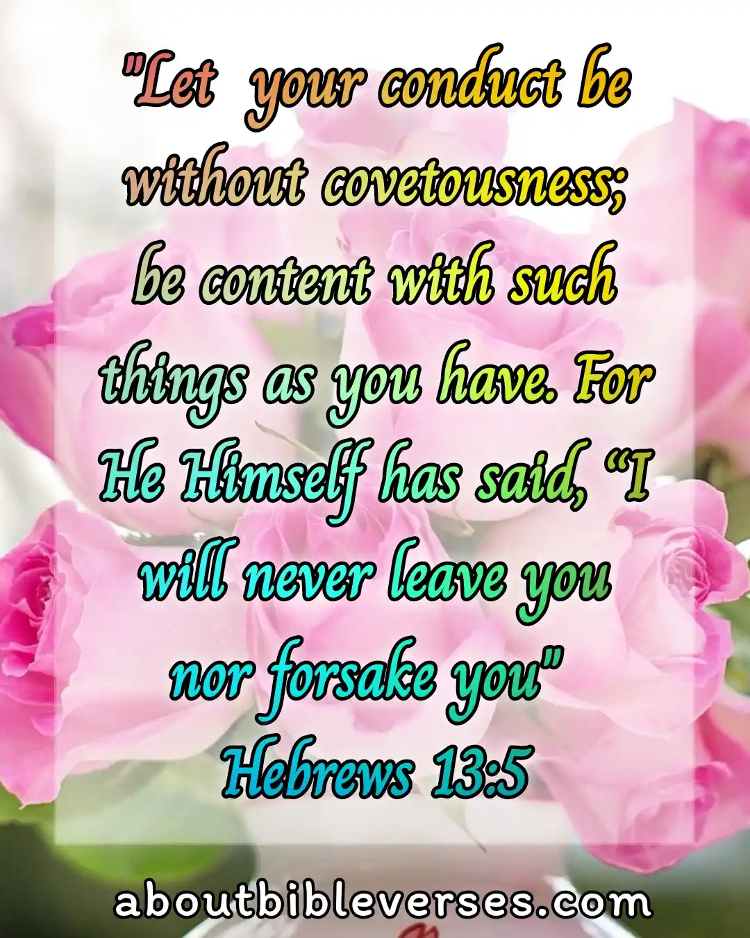 Life Changing Bible Verses (Hebrews 13:5)