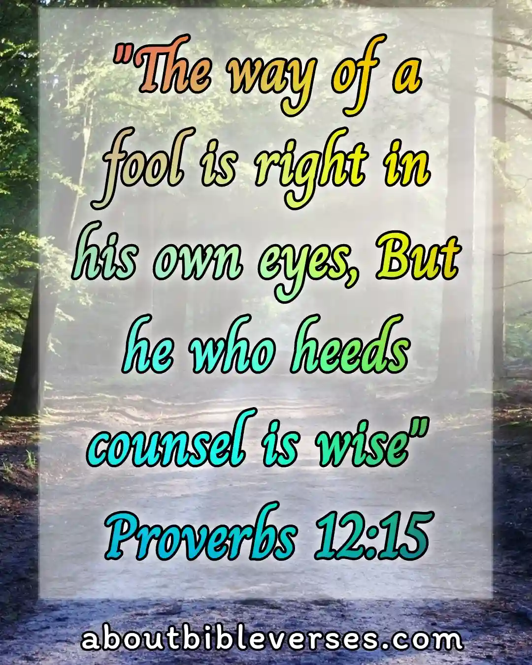 bible verses about fool (Proverbs 12:15)