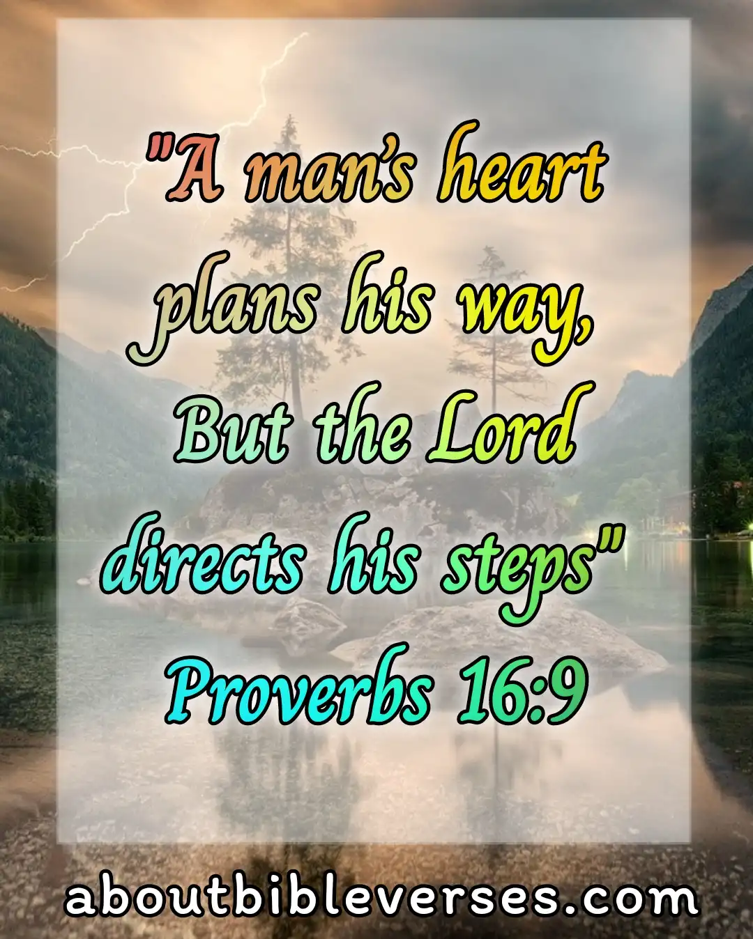 Short Bible Verses For Facebook, Instagram, Whatsapp (Proverbs 16:9)