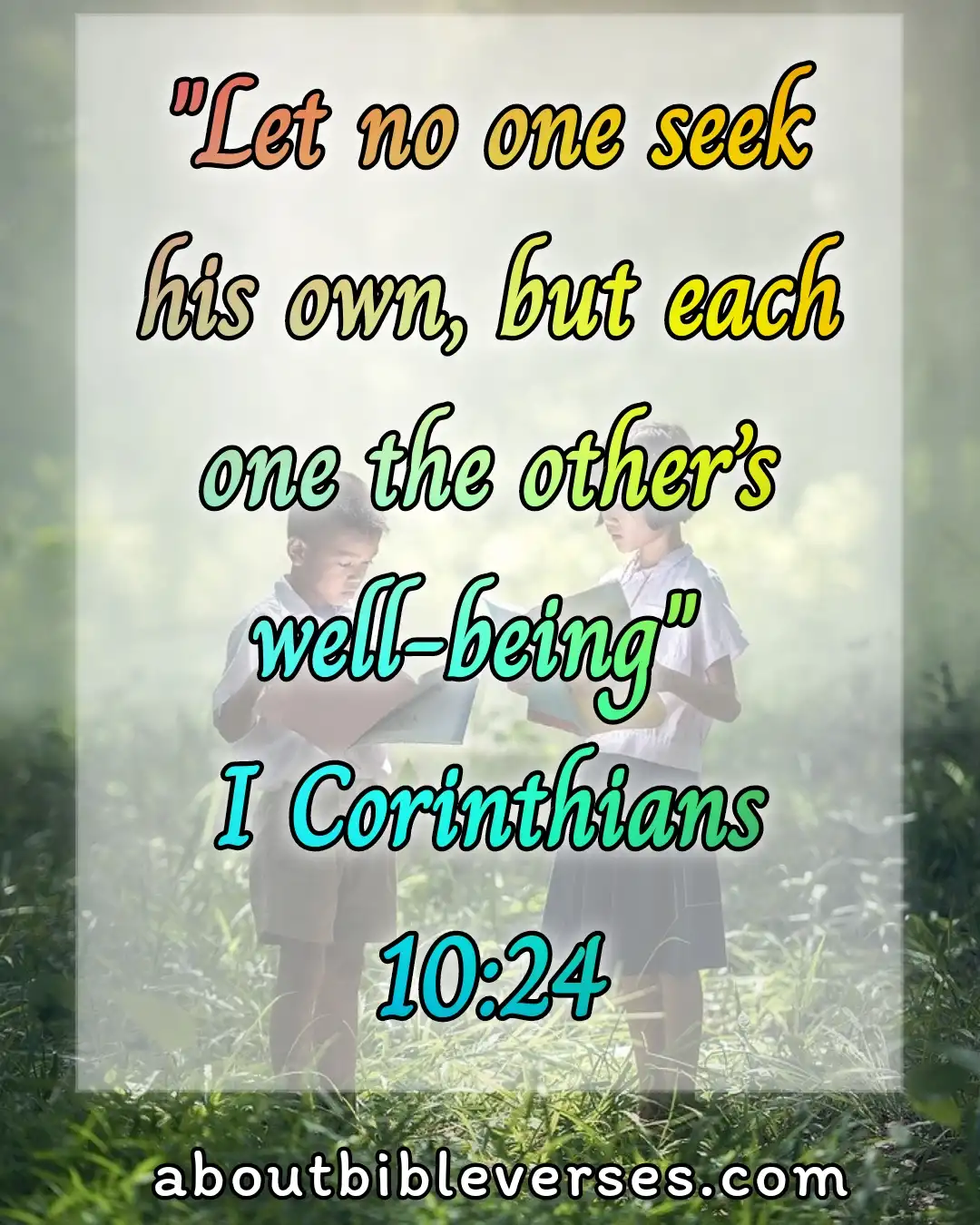 today bible verse (1 Corinthians 10:24)