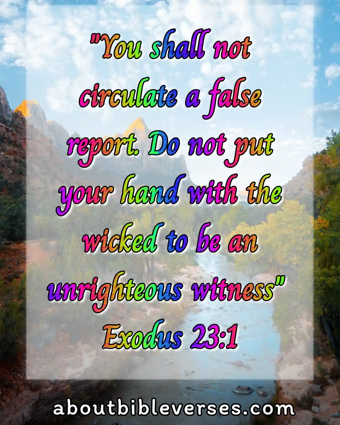 today bible verse (Exodus 23:1)