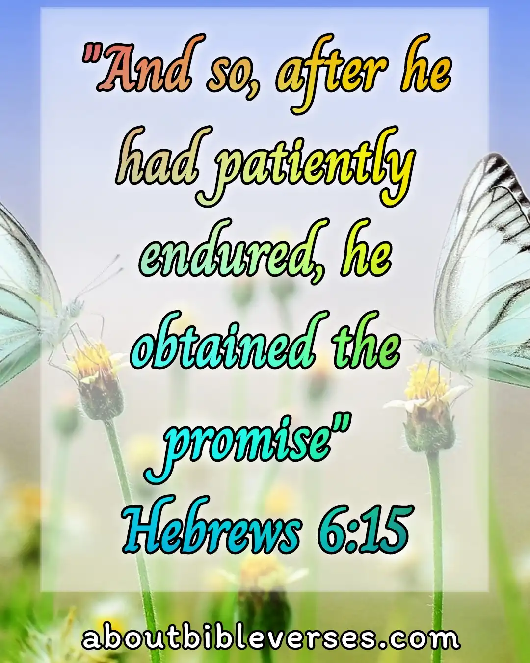 bible verses patience in hard times (Hebrews 6:15)
