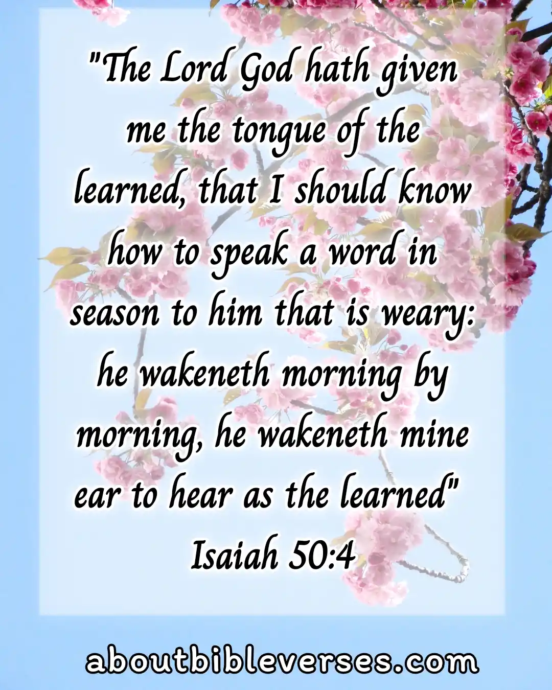 Todaybible verse (Isaiah 50:4)