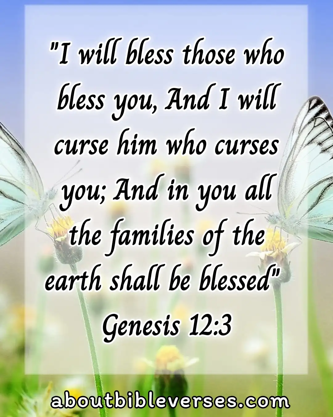 Happy Sunday Blessings Bible Verse (Genesis 12:3)