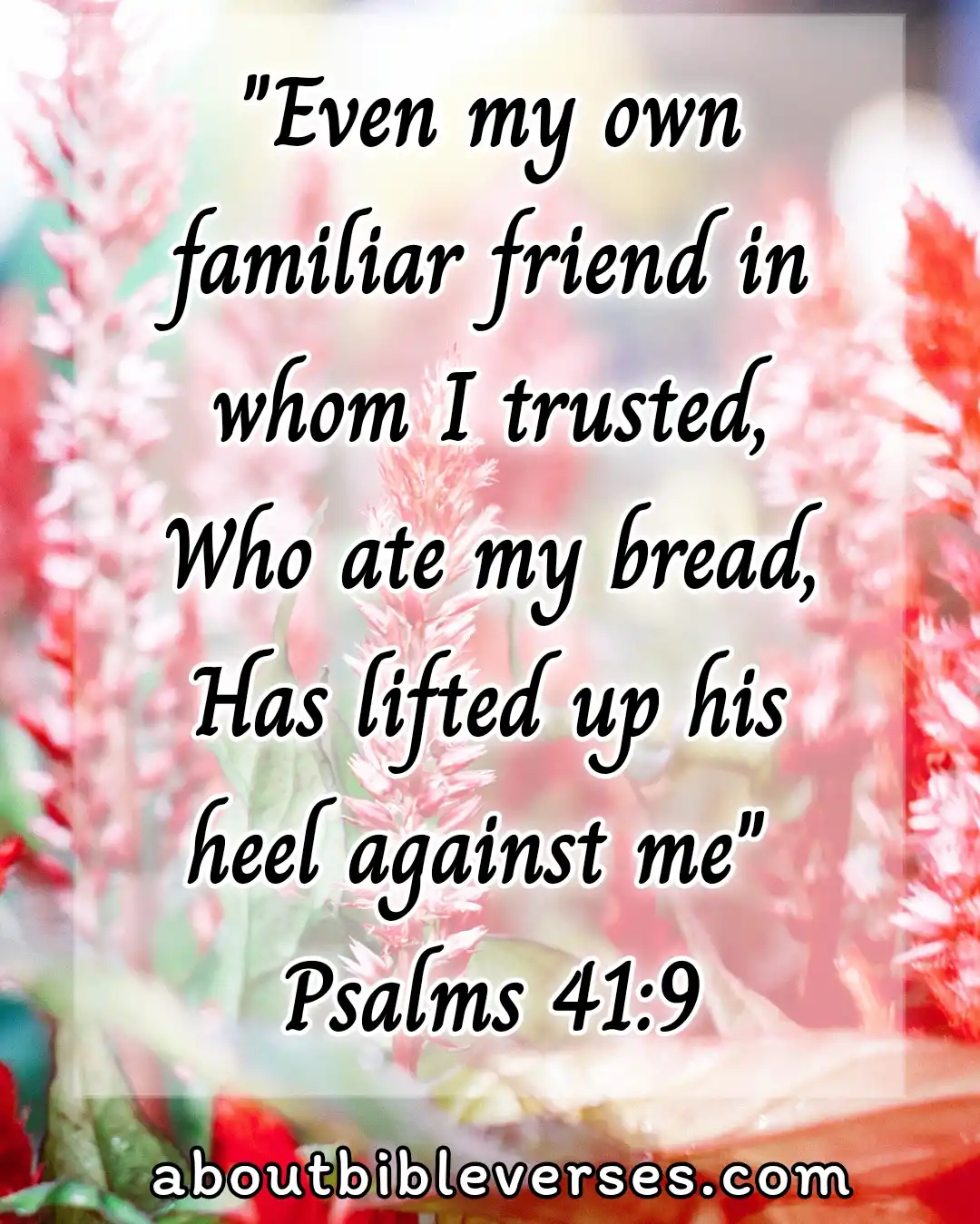 bible verses about betrayal (Psalm 41:9)