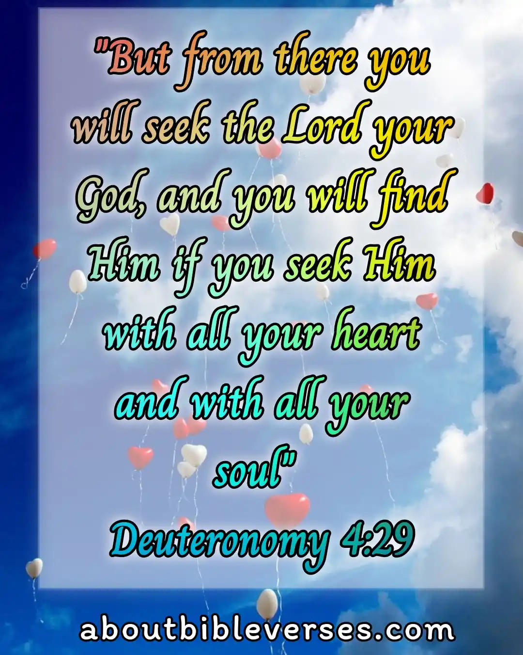 today bible verse (Deuteronomy 4:29)