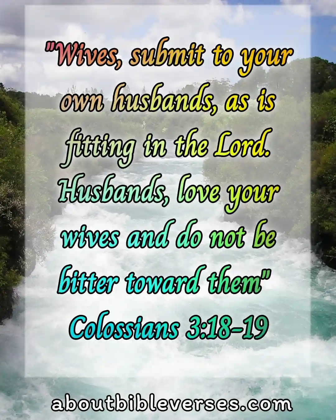 bible verses husband and wife relationship (Colossians 3:18-19)