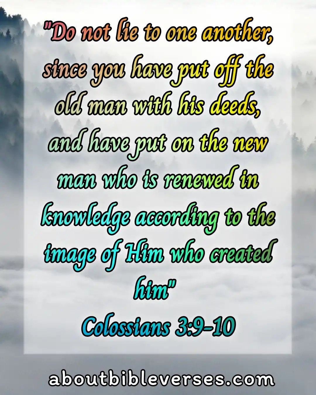 today bible verse (Colossians 3:9-10)