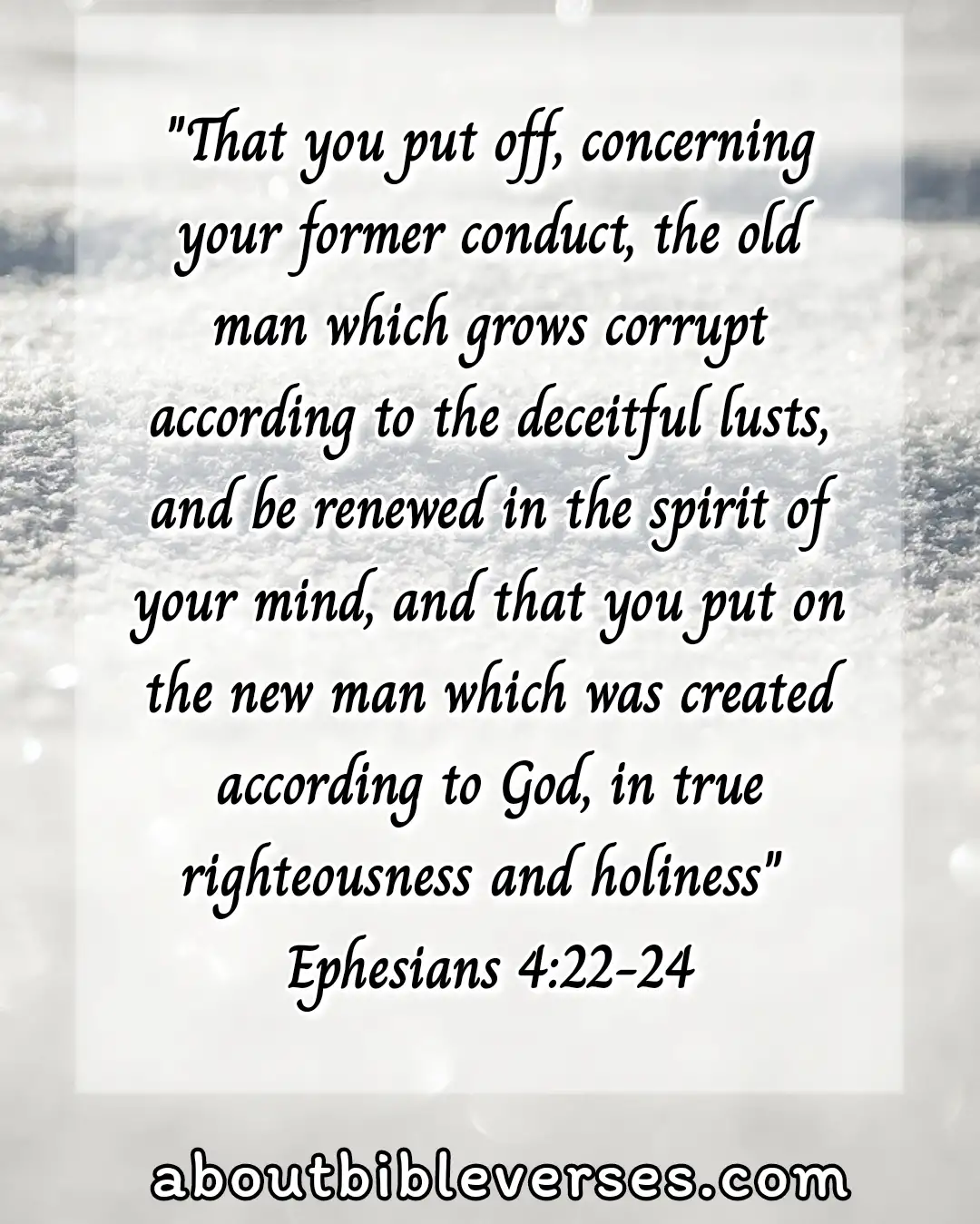 Life Changing Bible Verses (Ephesians 4:22-24)