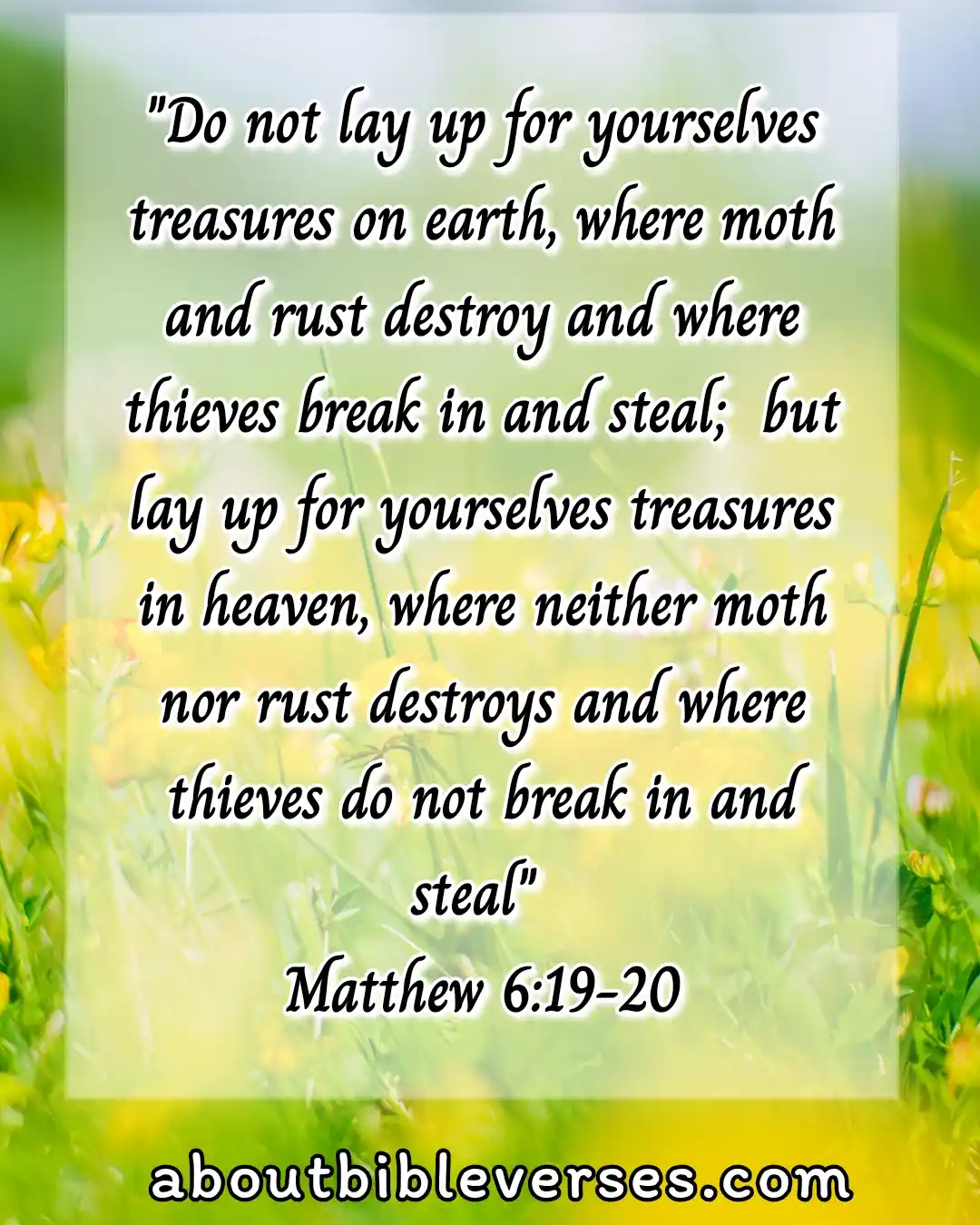 Bible Verses About Heaven (Matthew 6:19-20)