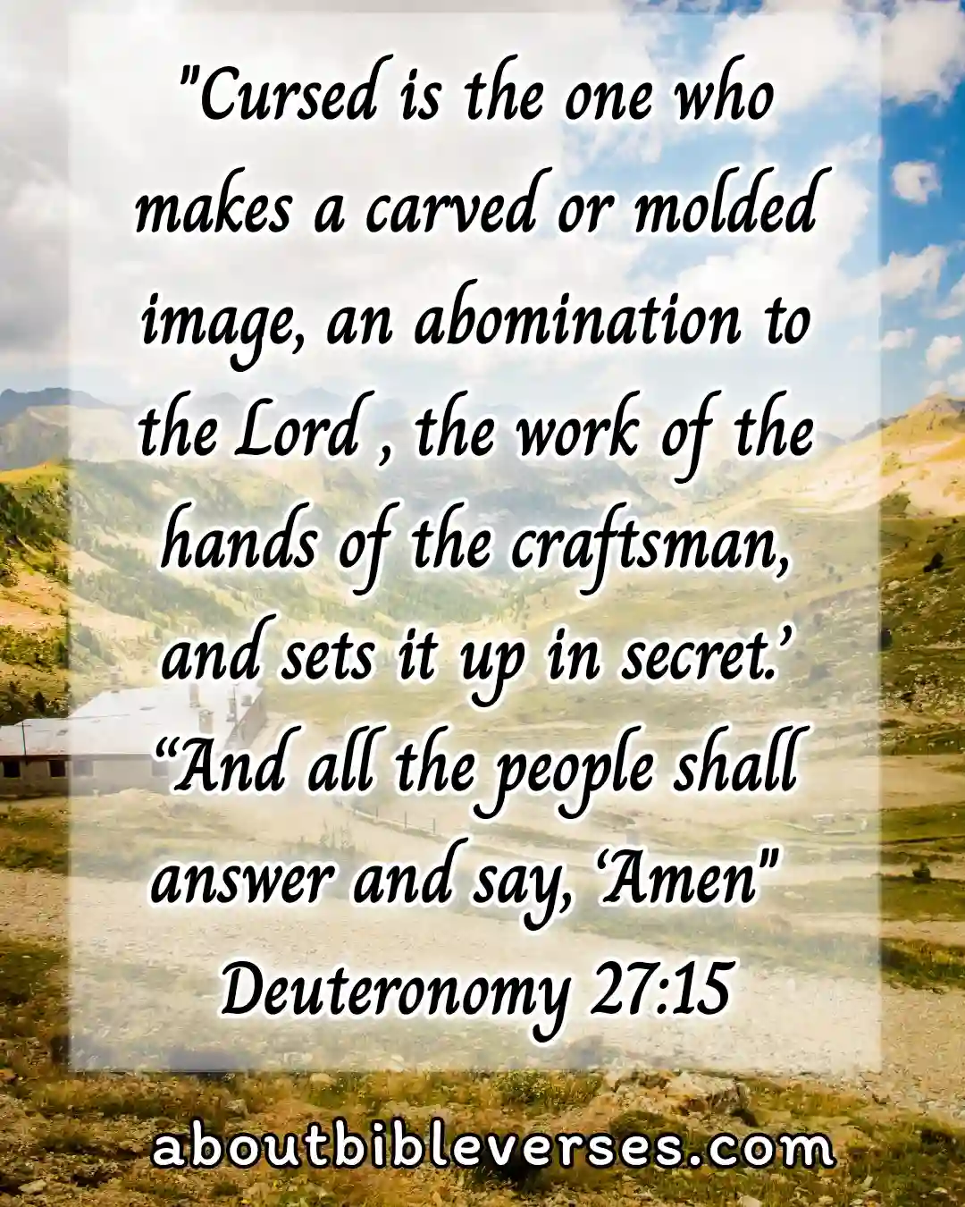 bible verses about idolatry (Deuteronomy 27:15)