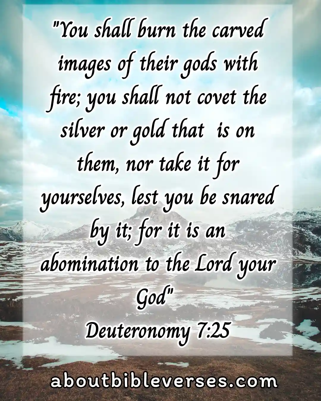 bible verses about idolatry (Deuteronomy 7:25)