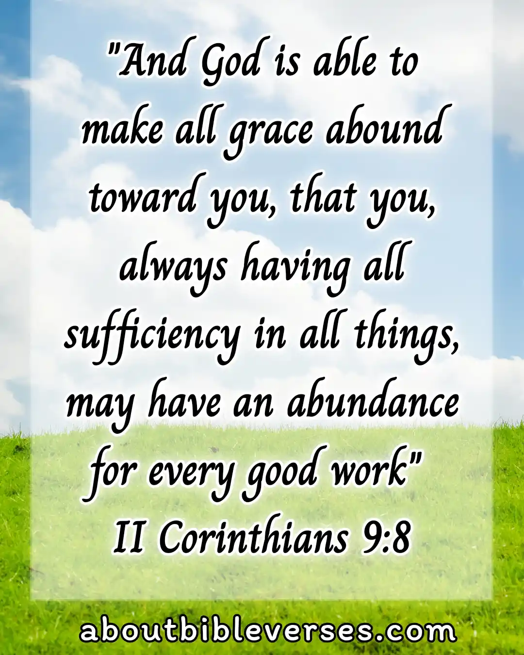 Happy Friday Blessings With Bible Verses (2 Corinthians 9:8)