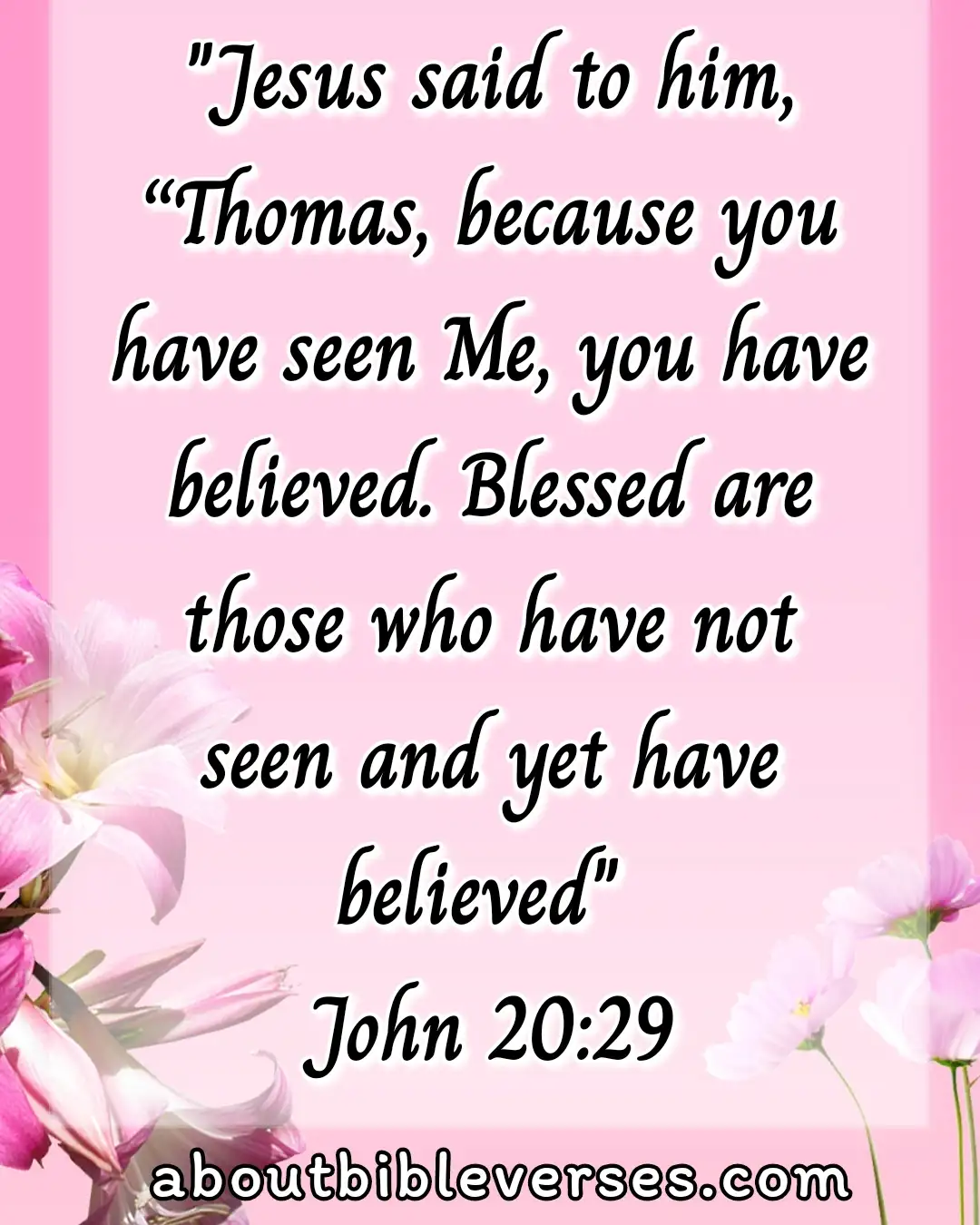 Holy Thursday Morning Bible Verses (John 20:29)