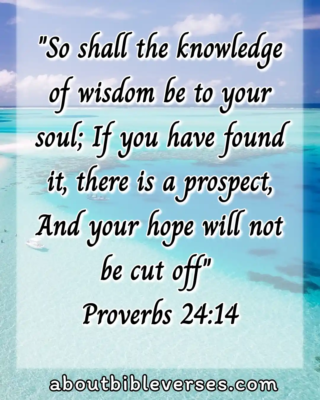 Bible verse about hope for the future (Proverbs 24:14)