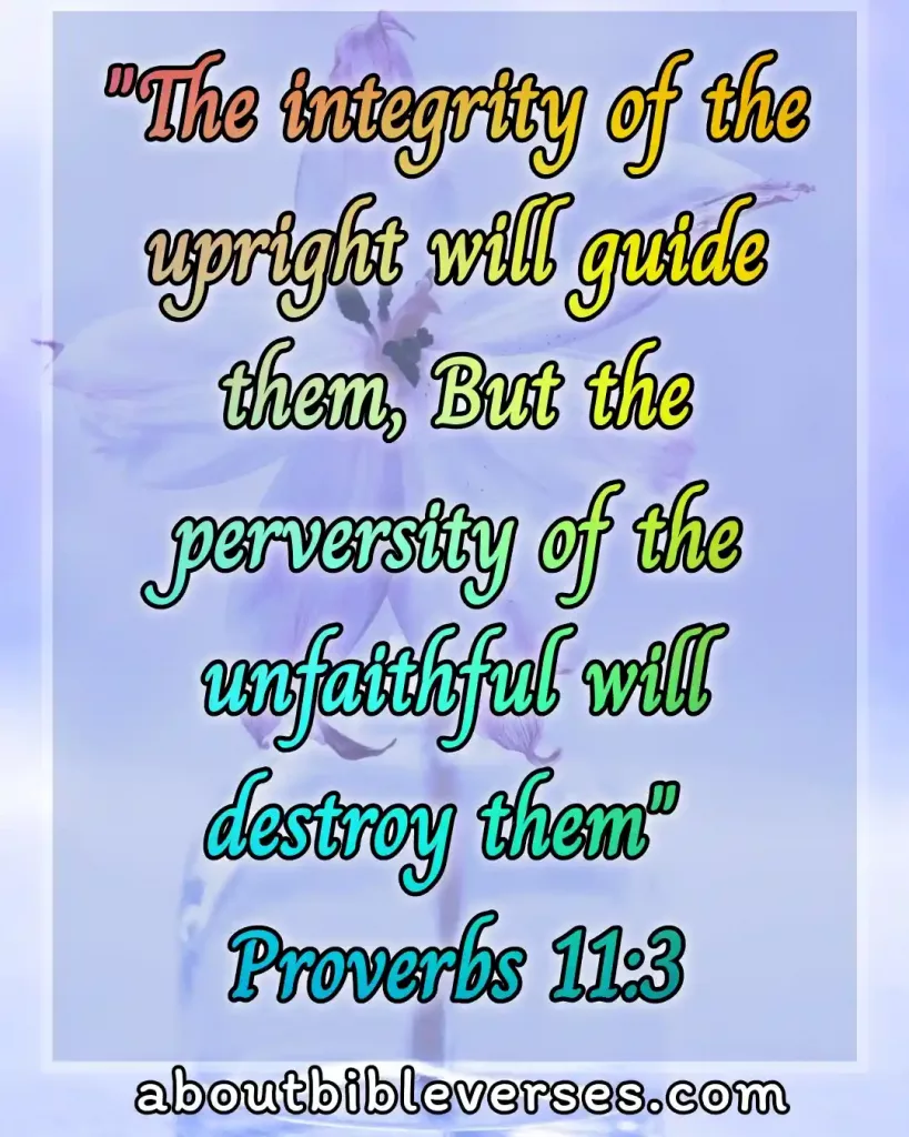 today bible verse(Proverbs 11:3)