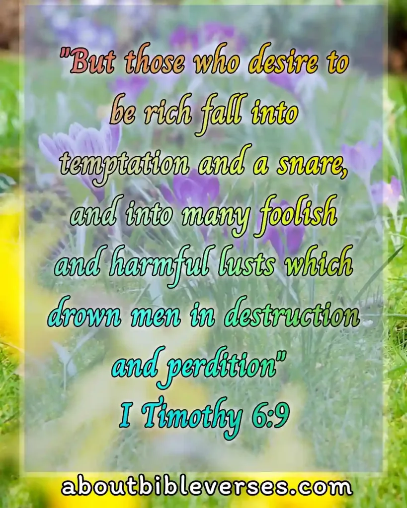 temptation bible verses (1 Timothy 6:9)
