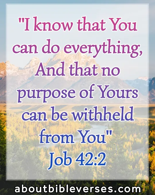 Bible Verses About With God All Things Are Possible (Job 42:2)