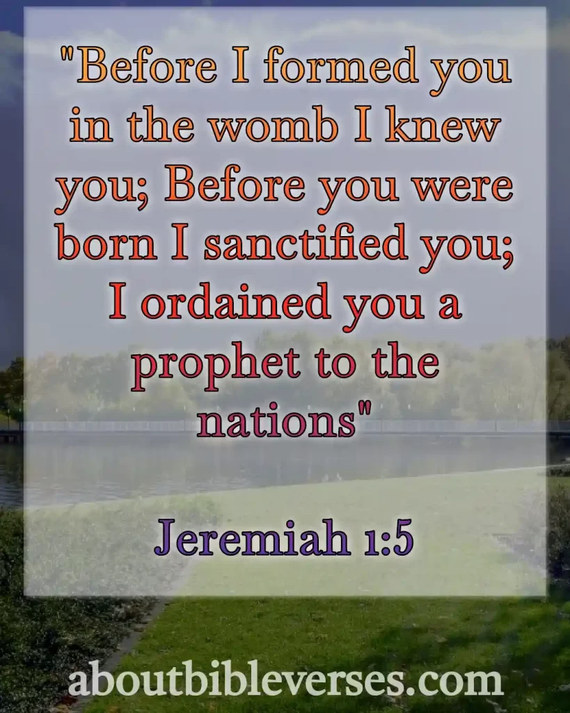 Bible Verses About Sanctification (Jeremiah 1:5)