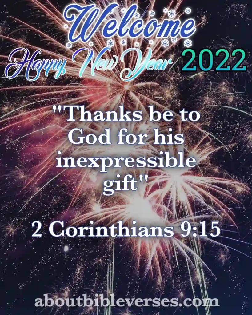happy new year 2022 bible verses (2 Corinthians 9:15)
