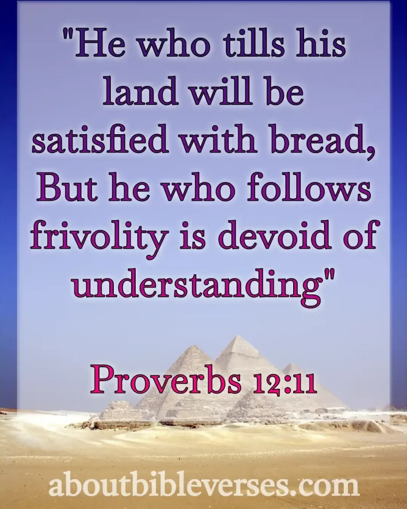 Today Bible Verse (Proverbs 12:11)