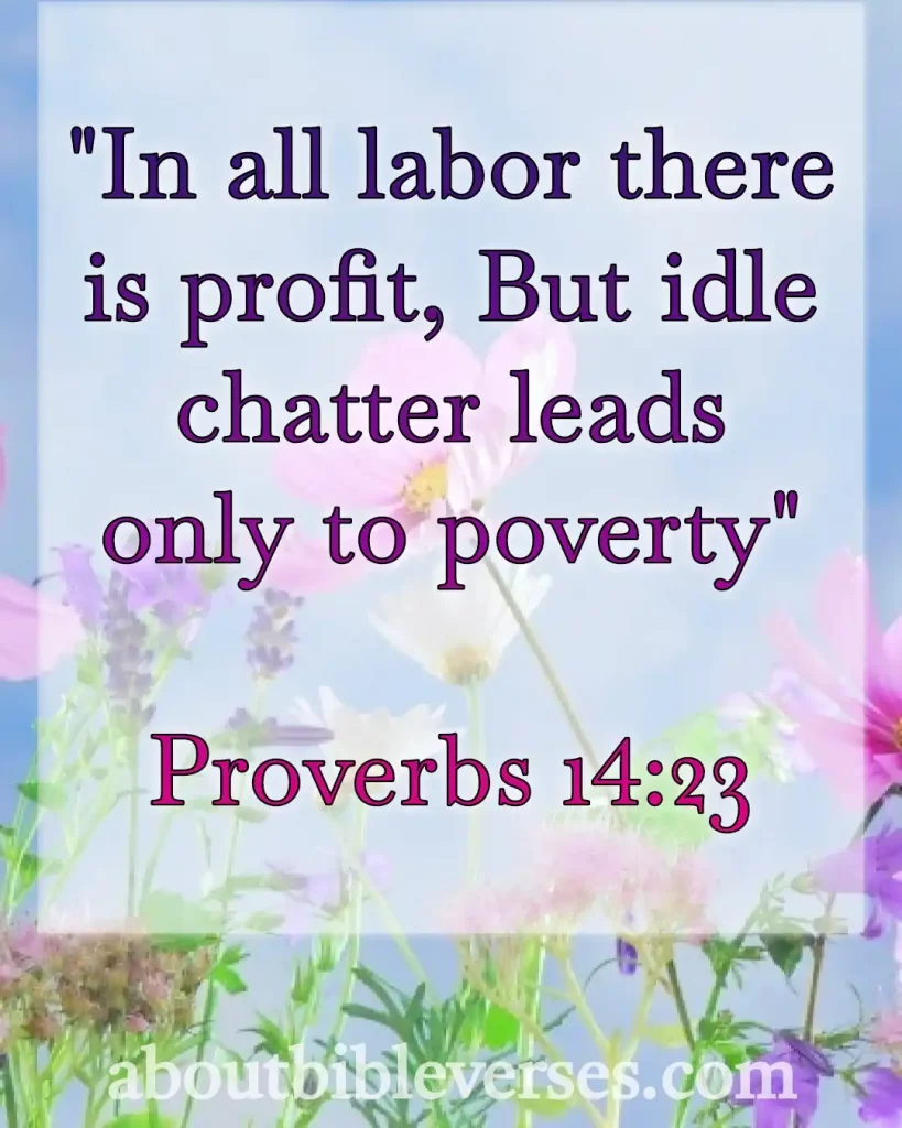 Bible Verse About Working (Proverbs 14:23)