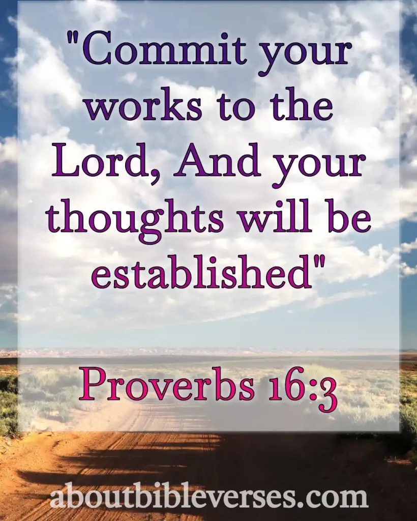 Bible Verse About Working (Proverbs 16:3)