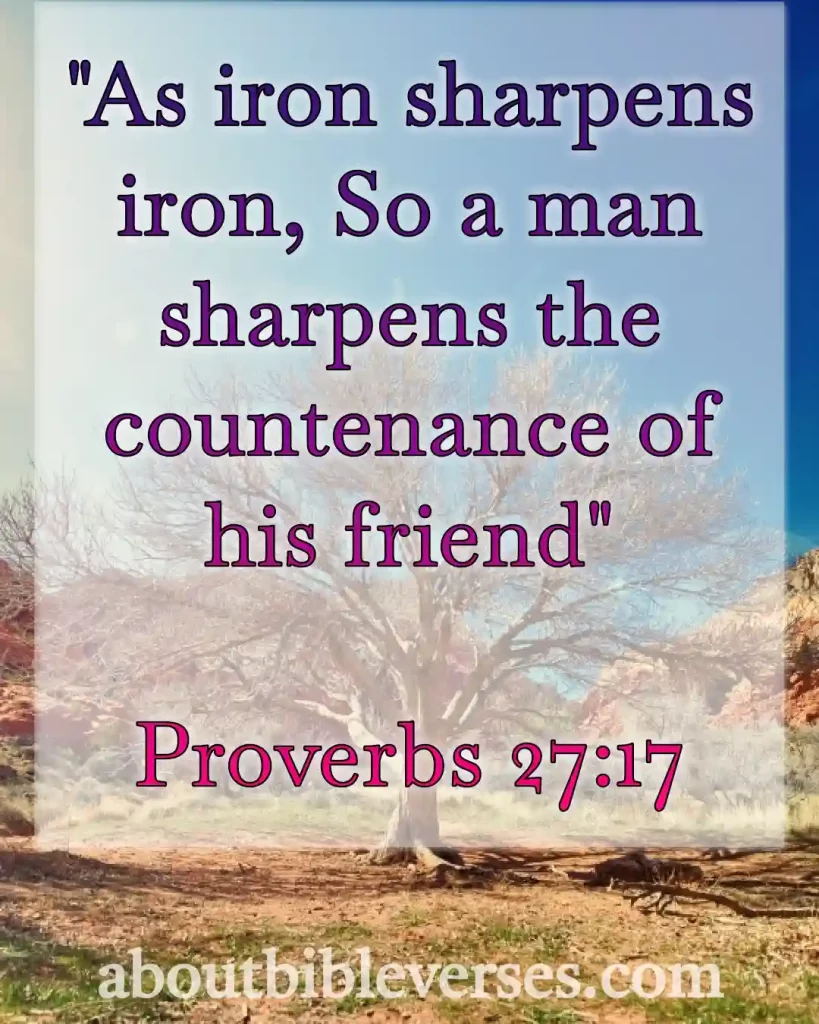 Bible Verses About Fellowship With Other Believers (Proverbs 27:17)