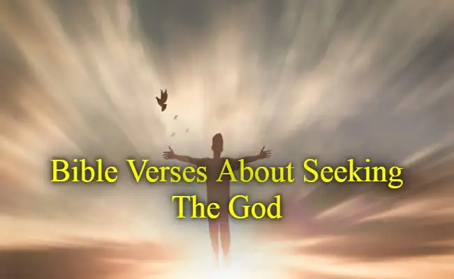 Bible Verses About Seeking The God