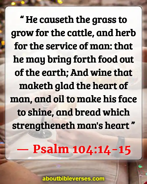 Bible Verses About Drinking Wine And Alcohol (Psalm 104:14-15)