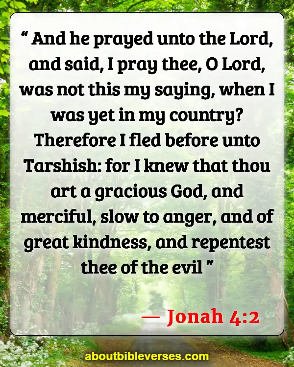 Bible Verses About God Is Slow To Anger (Jonah 4:2)