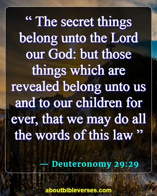 Bible Verses About God Works In Mysterious Ways (Deuteronomy 29:29)