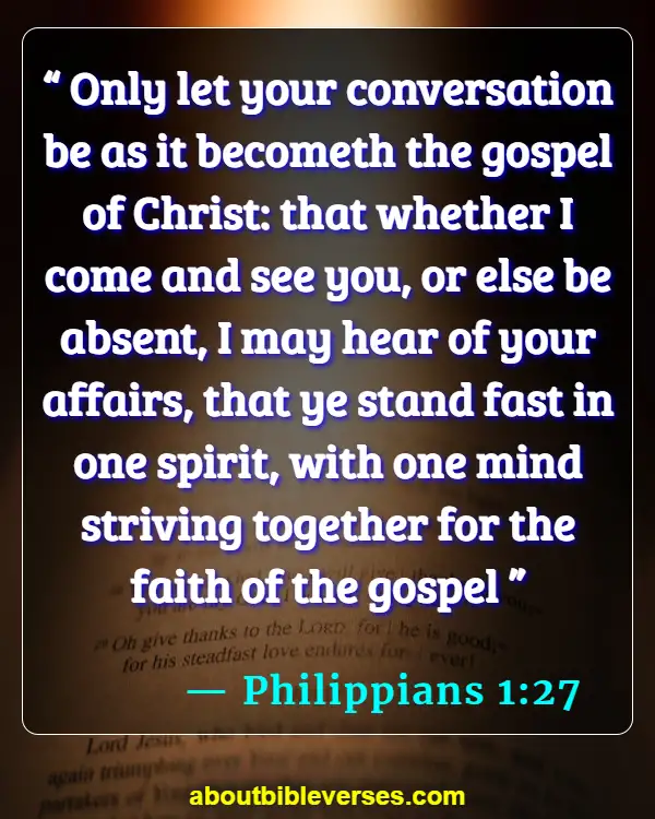 Bible Verses About Unity And Working Together (Philippians 1:27)