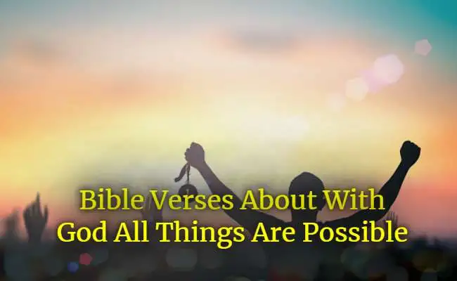 Bible Verses About With God All Things Are Possible