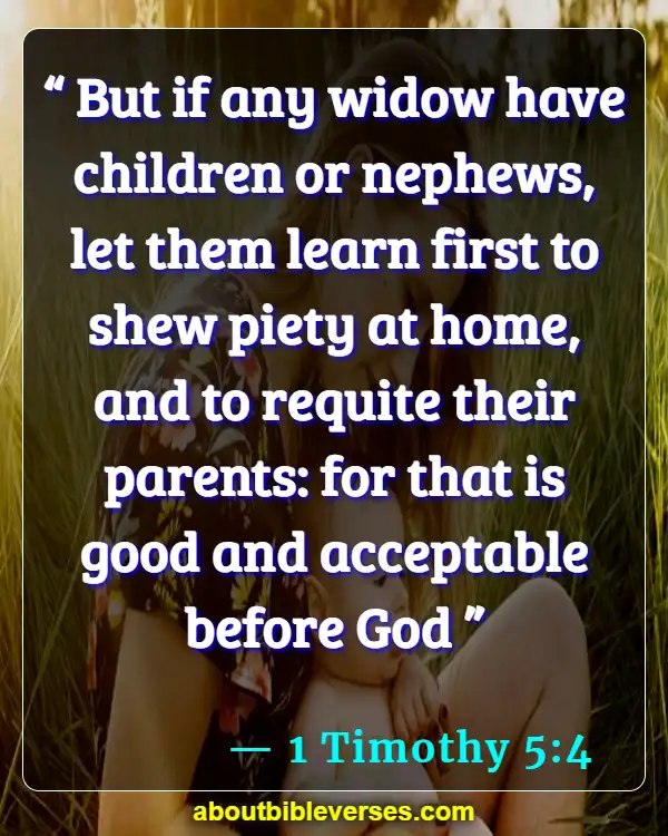 Bible Verses About Gratitude For Family (1 Timothy 5:4)