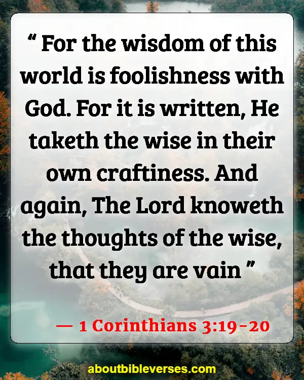 Bible Verses About Atheism (1 Corinthians 3:19-20)