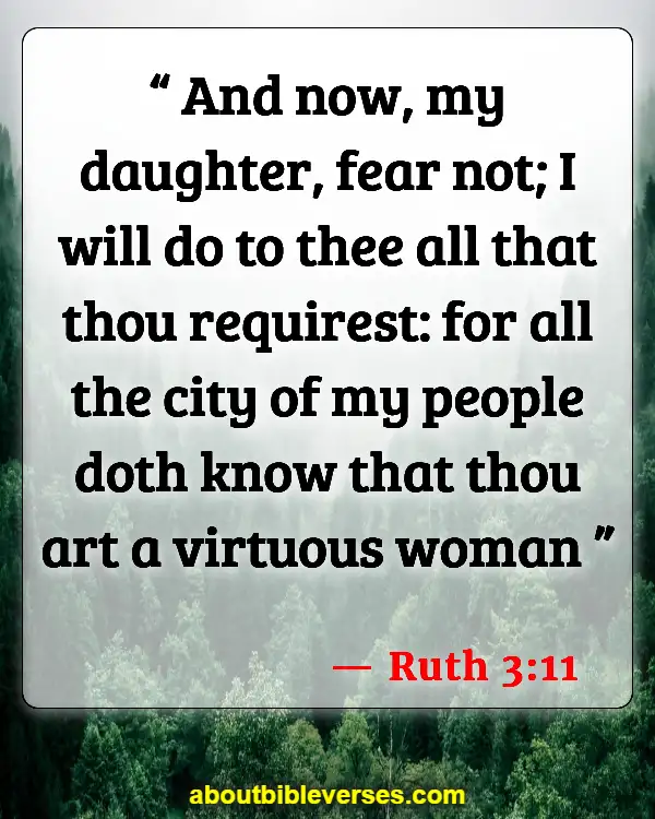 Bible Verses About Virtuous Woman (Ruth 3:11)