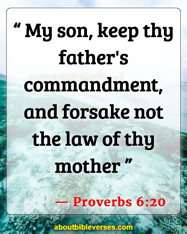 Bible Verses About Disrespecting Your Mother (Proverbs 6:20)