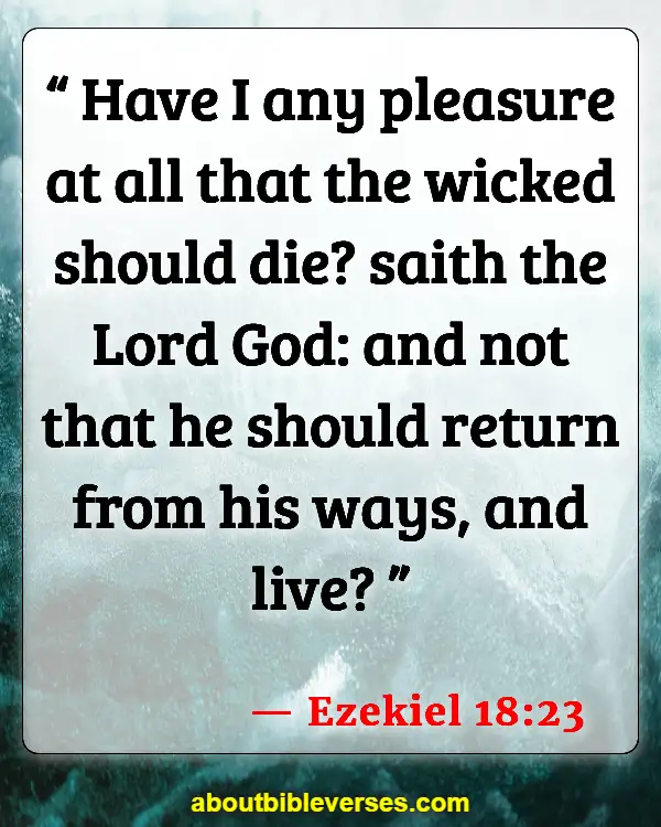 Bible Verse About Warning The Wicked And Sinners (Ezekiel 18:23)