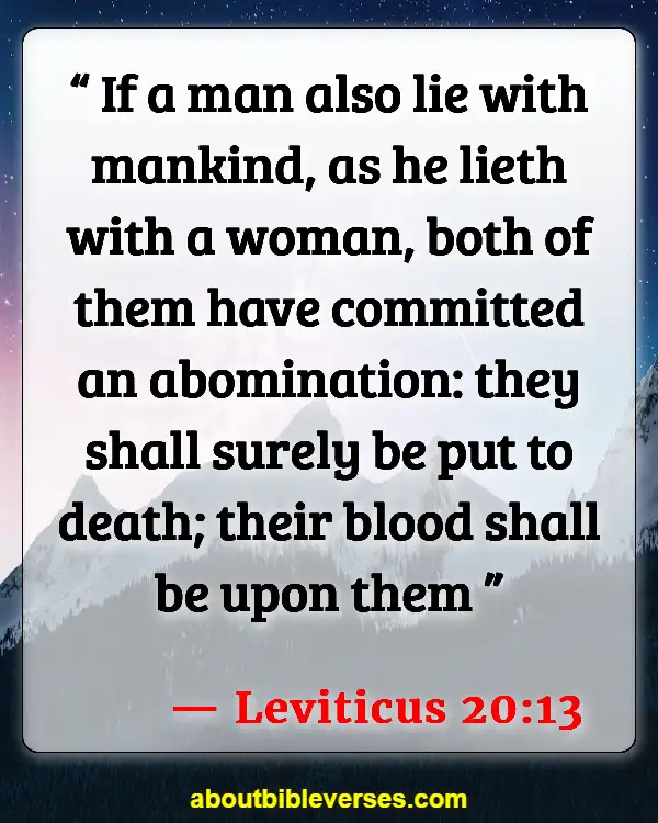 Bible Verses About Bad Behavior(Leviticus 20:13)
