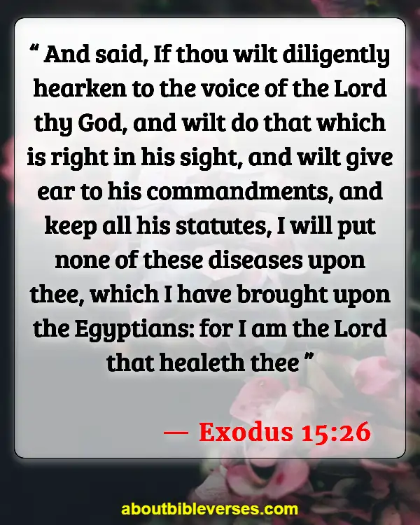 Bible Verse For Good Health And Long Life (Exodus 15:26)