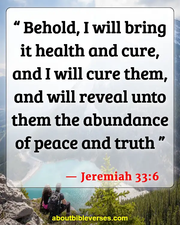 Bible Verses About Healing Sickness (Jeremiah 33:6)