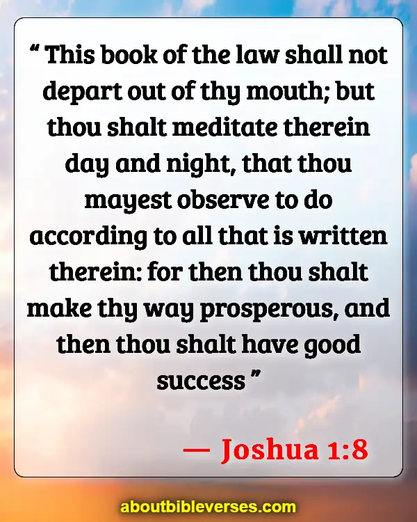 Bible Verses About Success And Hard Work (Joshua 1:8)