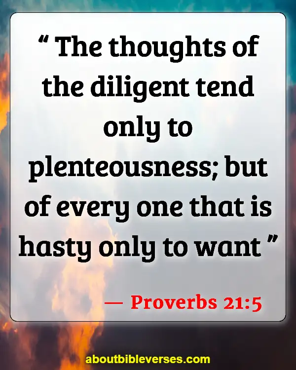 Bible Verses About Achievement (Proverbs 21:5)