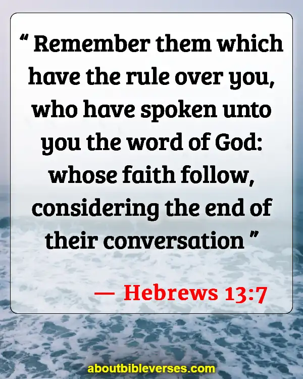 Bible Verses About Leadership In The Church (Hebrews 13:7)