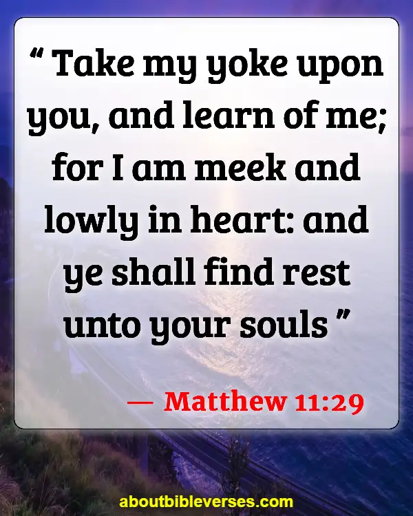 Bible Verses About God Is Humble (Matthew 11:29)