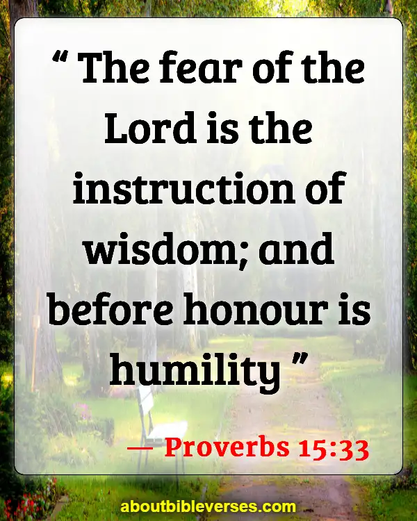 Bible Verses For Humble (Proverbs 15:33)