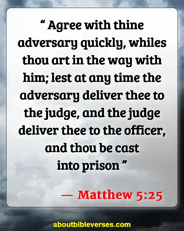 Bible Verses About Conflict Resolution (Matthew 5:25)