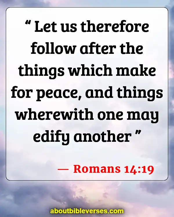 Bible Verses About Peace And War (Romans 14:19)